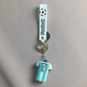 & Other Stories Kids Football Keychain - White and Light Blue Messi #10